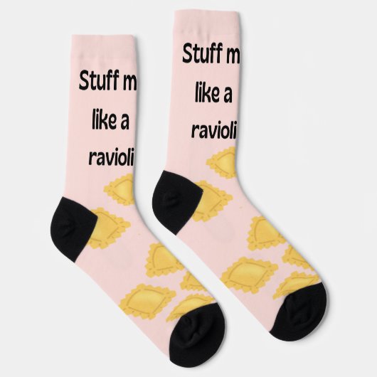 Ravioli Crew Socks Funny Pasta Quote Socken (Rechts)