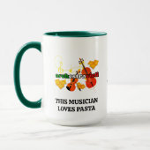 Ravioli MUSICIANS, DIE PASTA Monogramm LIEBE Tasse (Links)