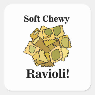 Ravioli-Pasta Italienisches Essen Quadratischer Aufkleber