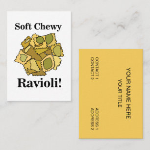 Ravioli Pasta Restaurant Visitenkarte