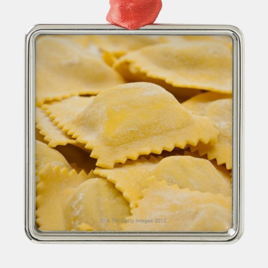 Ravioli Silbernes Ornament (Vorne)