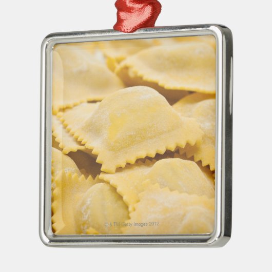 Ravioli Silbernes Ornament (Links)