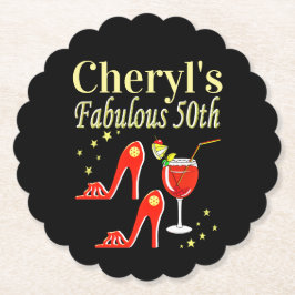 RAVISHING RED 50 TH GEBURTSTAG DIVA DESIGN UNTERSETZER