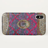 Ravone Damask Baroque Monogram Case-Mate iPhone Hülle (Rückseite (Horizontal))