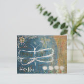 Raw Art Butterfly Postkarte (Stehend Vorderseite)
