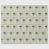 Raw Broccoli Floret On a Fork Geschenkpapier (Flach)