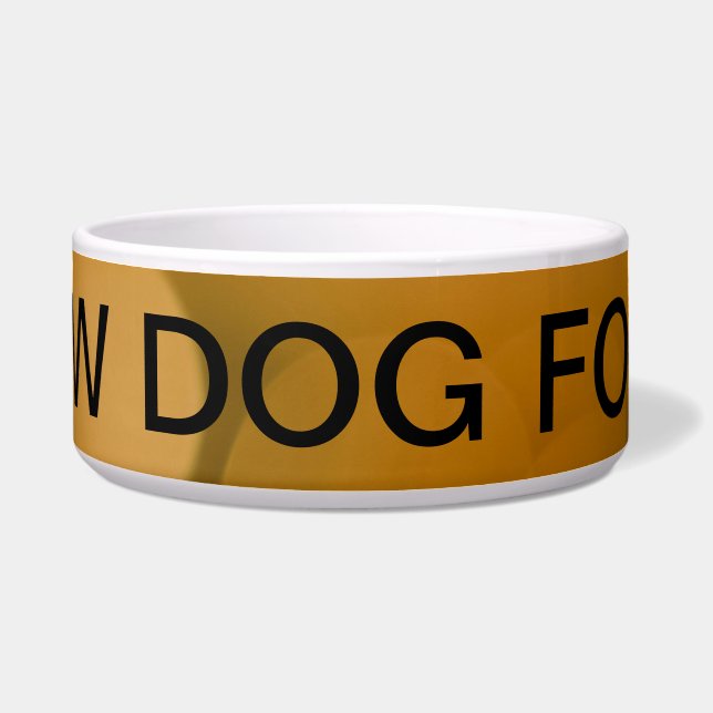"RAW" Dog Food Bowl - Bold & Natural Design Napf (Vorderseite)