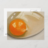 RAW EGG REALISMUS ARTWORT POSTKARTE (Vorne/Hinten)