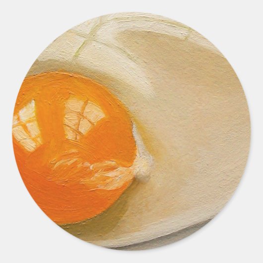 RAW EGG REALISMUS ARTWORT RUNDER AUFKLEBER (Vorderseite)