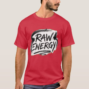 Raw Energy Handgeschriebenes Logo T-Shirt