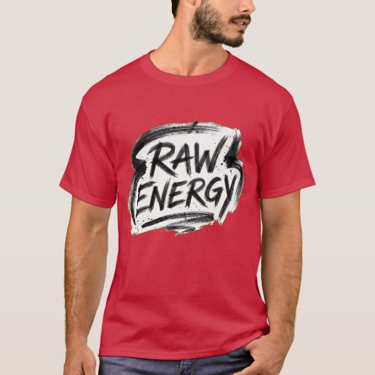 Raw Energy Handwritten Logo Tee (Vorderseite)