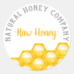 Raw Honey Runder Aufkleber