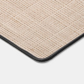 Raw Natural Linen Texture Minimalist Desk Mat Schreibtischunterlage (Ecke)