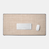 Raw Natural Linen Texture Minimalist Desk Mat Schreibtischunterlage (Tastatur & Maus)