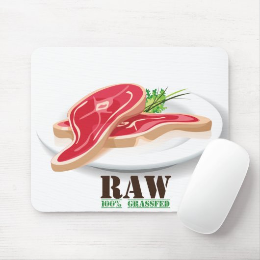 Raw Steak Bio Planet Mousepad (Mit Mouse)