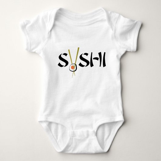 Raw Sushi Bio Planet Kinderhemden Baby Strampler (Vorderseite)