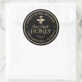 Raw Tupelo Honey Black Gold Queen Bee Runder Aufkleber (Tasche)