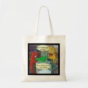 Raw Vegan Veggie Cartoon Rick London Tote Bag Tragetasche