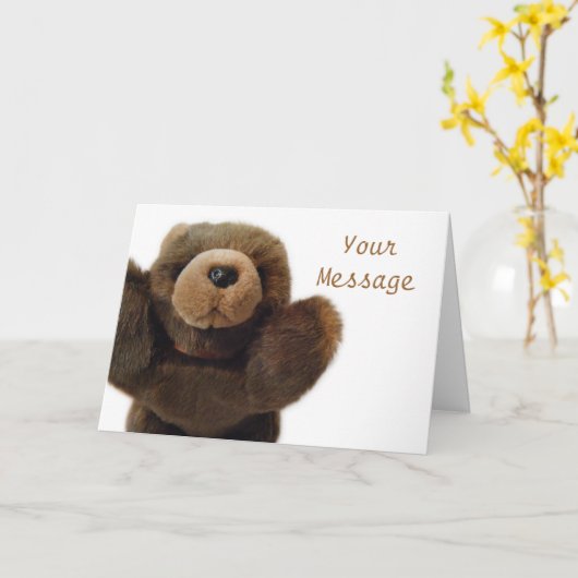 RAWER BEAR Card Karte (Gelbe Blume)