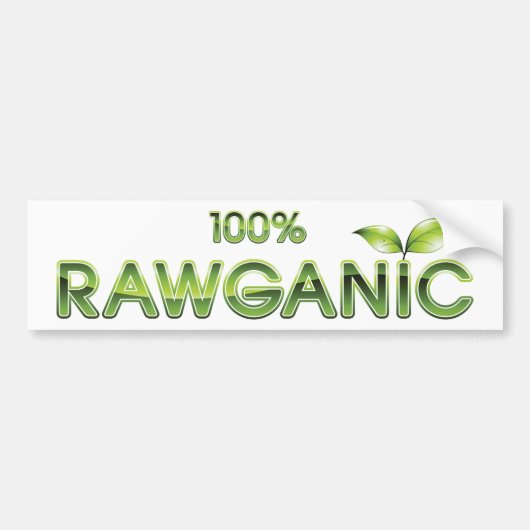 Rawganic rohe Nahrung 100% Autoaufkleber (Vorne)