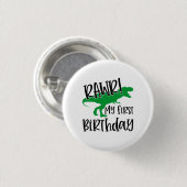 RAWR - 1. Geburtstag Button (Vorne & Hinten)