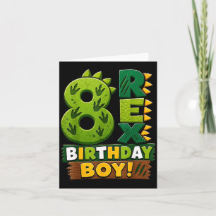 Rawr 8 Acht Rex Dinosaurier 8. Geburtstag Jungen P Karte