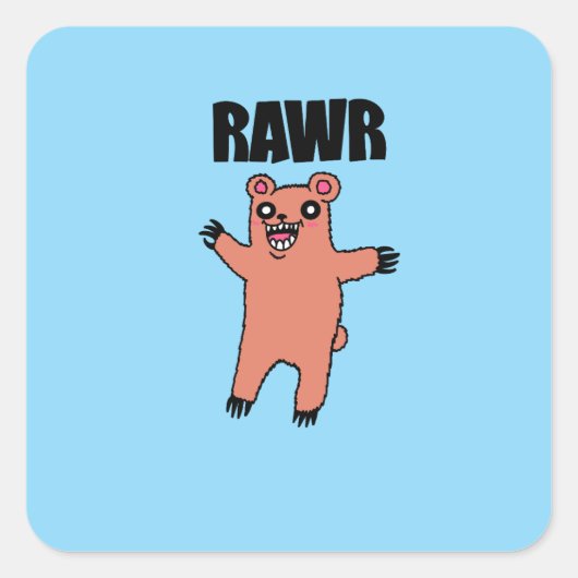 Rawr Aufkleber (Vorderseite)