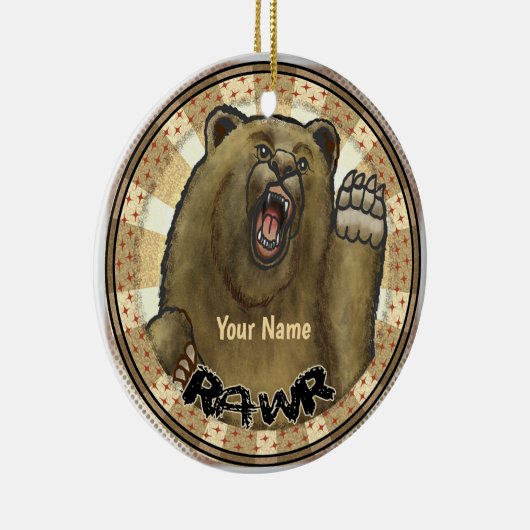 Rawr Bear Keramik Ornament (Rechts)