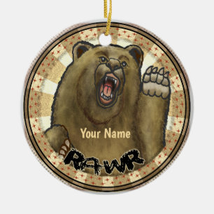 Rawr Bear Keramik Ornament