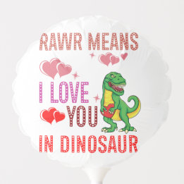 Rawr bedeutet, dass ich dich im Herzen Dinosaurier Ballon