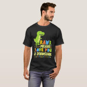 Rawr bedeutet, dass ich dich in Dinosaur-Mädchen-J T-Shirt (Vorne ganz)