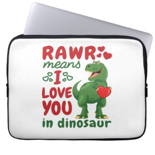 Rawr bedeutet, dass ich dich in Dinosaurier Liebe Laptopschutzhülle