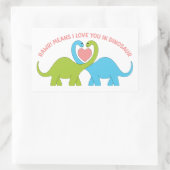 Rawr bedeutet, dass ich Sie in Dinosaur Niedlich D Rechteckiger Aufkleber (Tasche)