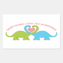 Rawr bedeutet, dass ich Sie in Dinosaur Niedlich D Rechteckiger Aufkleber
