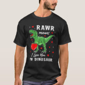 Rawr bedeutet, dass ich Sie in Dinosaur Shirt Vale (Vorderseite)