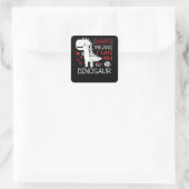 Rawr bedeutet, dass ich Sie in Dinosaur T-Rex Funn Quadratischer Aufkleber (Tasche)