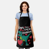 Rawr bedeutet, dass ich Sie in Dinosaurier Liebe R Schürze (Getragen)