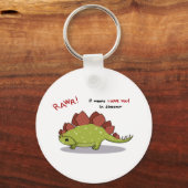 Rawr bedeutet, dass ich Sie in Dinosaurier Stegosa Schlüsselanhänger (Vorderseite)