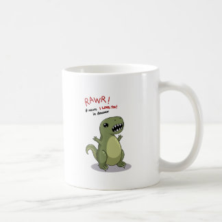 Rawr bedeutet i-Liebe Sie im Dinosaurier Kaffeetasse
