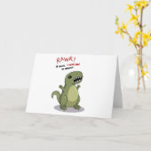 Rawr bedeutet i-Liebe Sie im Dinosaurier Karte (Gelbe Blume)