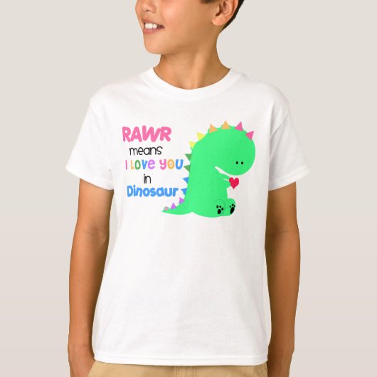 Rawr bedeutet i-Liebe Sie im DINOSAURIER-Shirt #2 T-Shirt (Vorderseite)