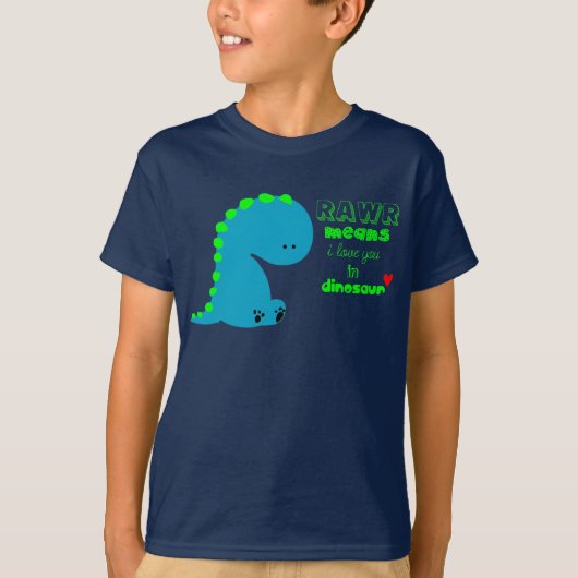 Rawr bedeutet i-Liebe Sie im DINOSAURIER-Shirt T-Shirt (Vorderseite)