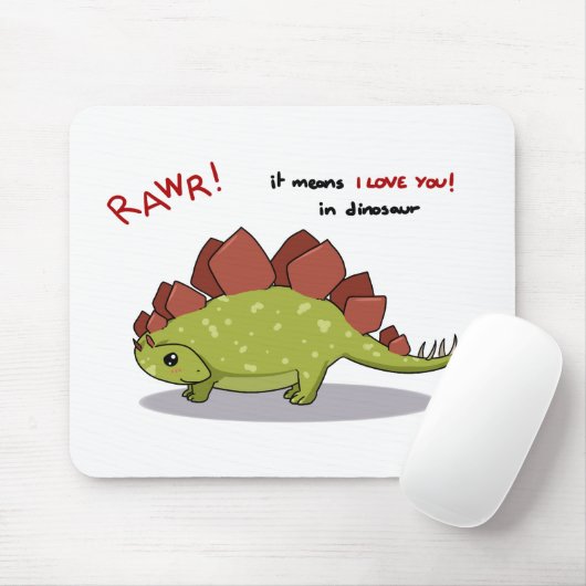 Rawr bedeutet i-Liebe Sie in Dinosaurier Mousepad (Mit Mouse)
