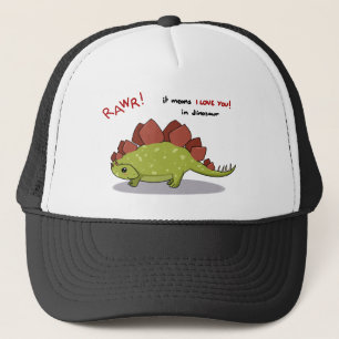 Rawr bedeutet i-Liebe Sie in Dinosaurier Truckerkappe