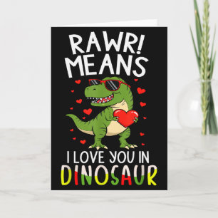 Rawr bedeutet Ich liebe dich am Valentinstag der D Karte
