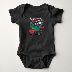 Rawr bedeutet Ich liebe dich in Dinosaurier T Rex Baby Strampler