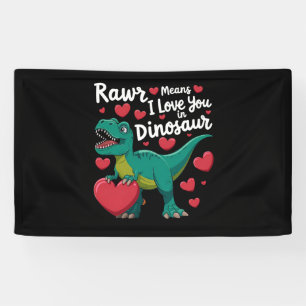 Rawr bedeutet Ich liebe dich in Dinosaurier T Rex Banner