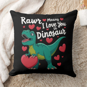 Rawr bedeutet Ich liebe dich in Dinosaurier T Rex  Kissen