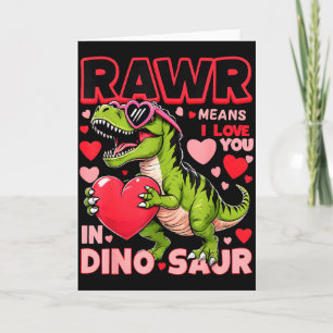 Rawr bedeutet Ich liebe dich in Dinosaurier Valent Karte