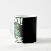 Rawr bedeutet recyceln bei Dinosaurier-Kindern Jun Kaffeetasse (Vorderseite Links)
